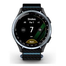 Garmin Approach J1 Kinder-Golf-Smartwatch,schwarz/azurblau aluminium