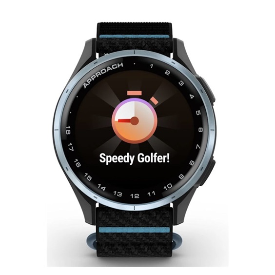 Garmin Approach J1 Kinder-Golf-Smartwatch,schwarz/azurblau aluminium