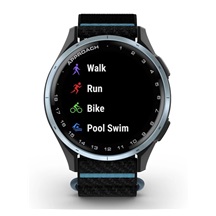 Garmin Approach J1 Kinder-Golf-Smartwatch,schwarz/azurblau aluminium