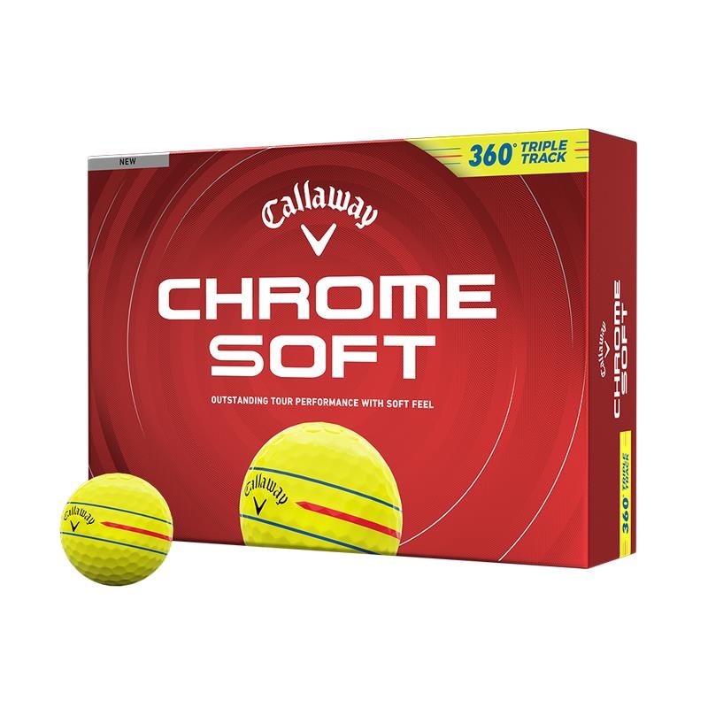 Callaway Chrome Soft 360 Triple Track Golfbälle, gelb