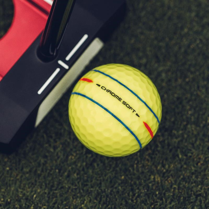 Callaway Chrome Soft 360 Triple Track Golfbälle, gelb