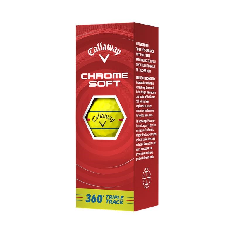 Callaway Chrome Soft 360 Triple Track Golfbälle, gelb