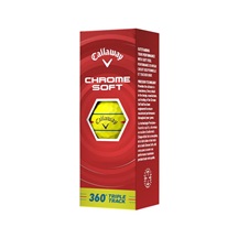 Callaway Chrome Soft 360 Triple Track Golfbälle, gelb