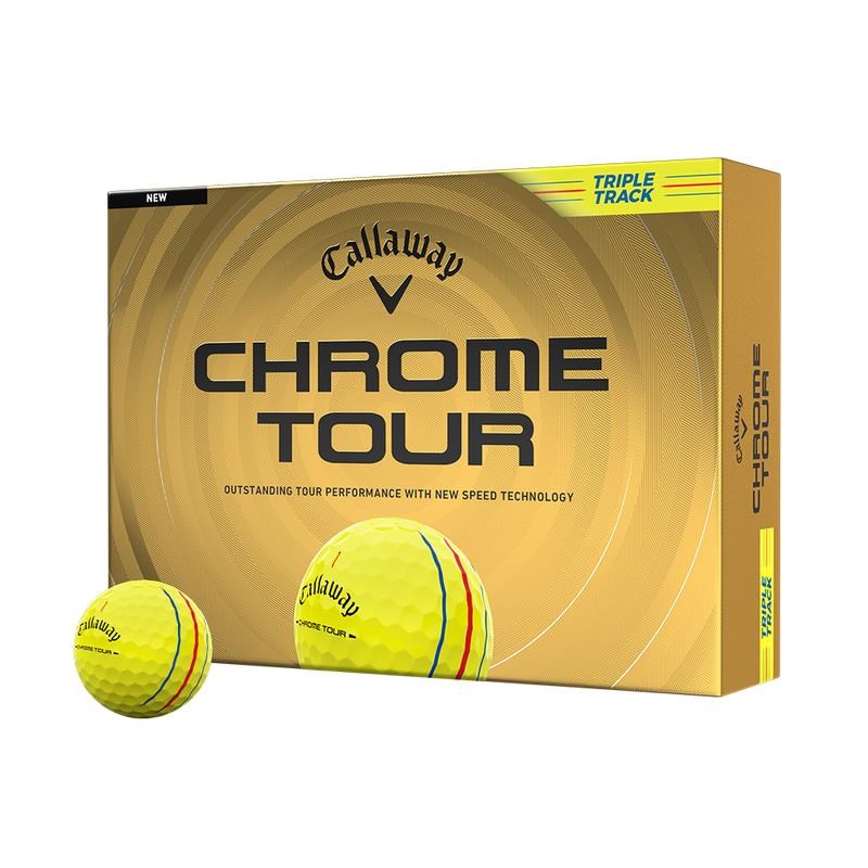 Callaway Chrome Tour Triple Track Golfbälle, gelb