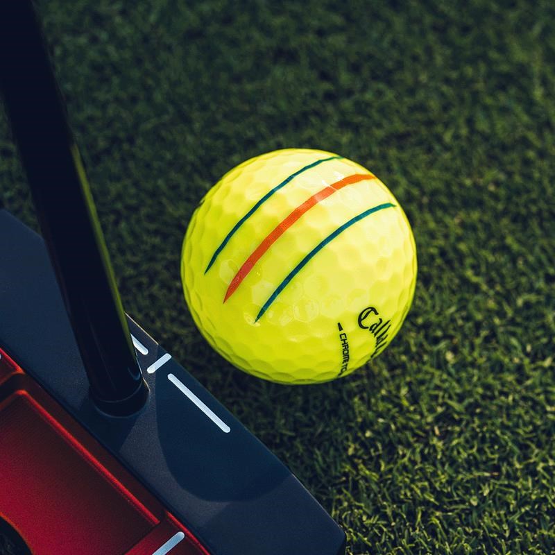 Callaway Chrome Tour Triple Track Golfbälle, gelb