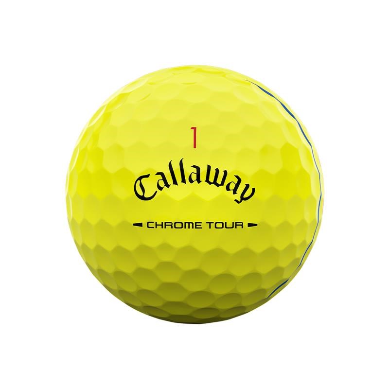 Callaway Chrome Tour Triple Track Golfbälle, gelb