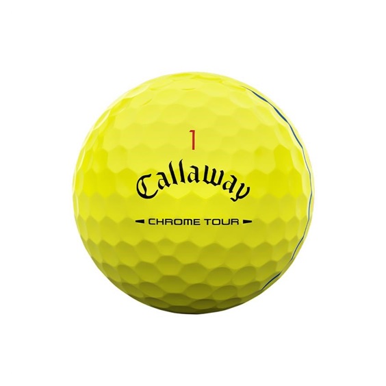 Callaway Chrome Tour Triple Track Golfbälle, gelb
