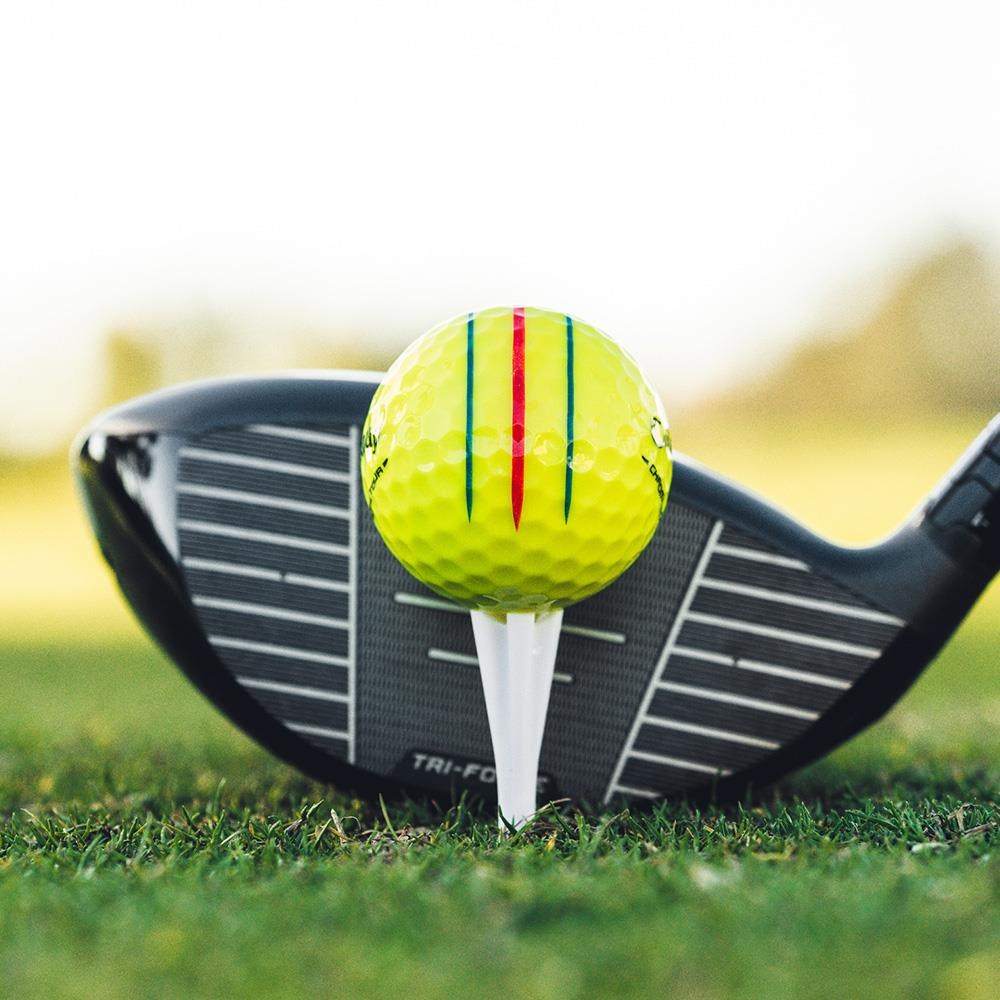 Callaway Chrome Tour Triple Track Golfbälle, gelb