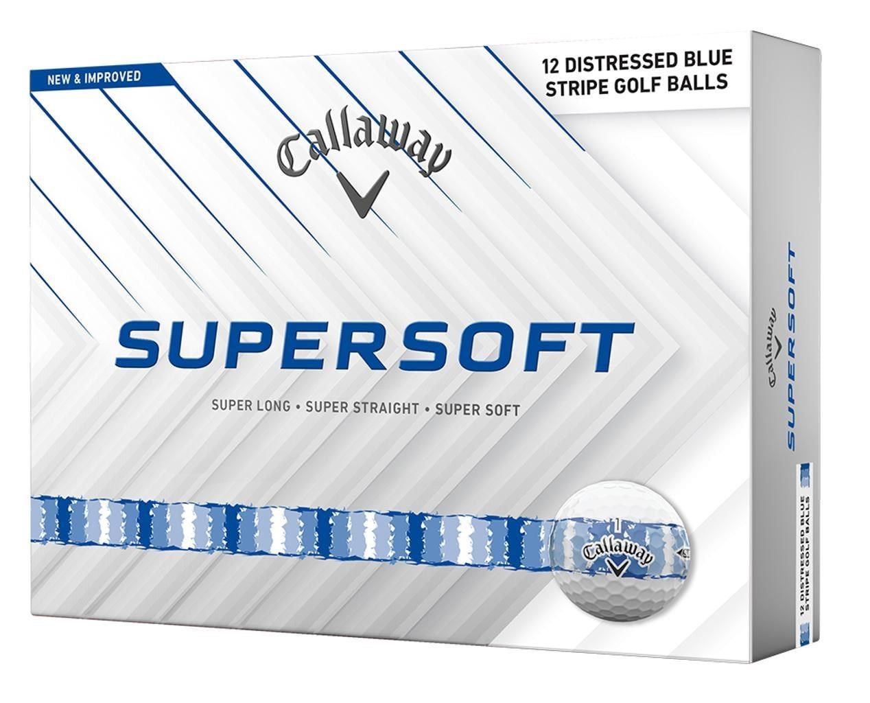 LIMITED - Callaway Supersoft Golfbälle, DISTRESSED BLUE STRIPE