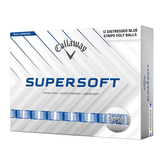 LIMITED - Callaway Supersoft Golfbälle, DISTRESSED BLUE STRIPE