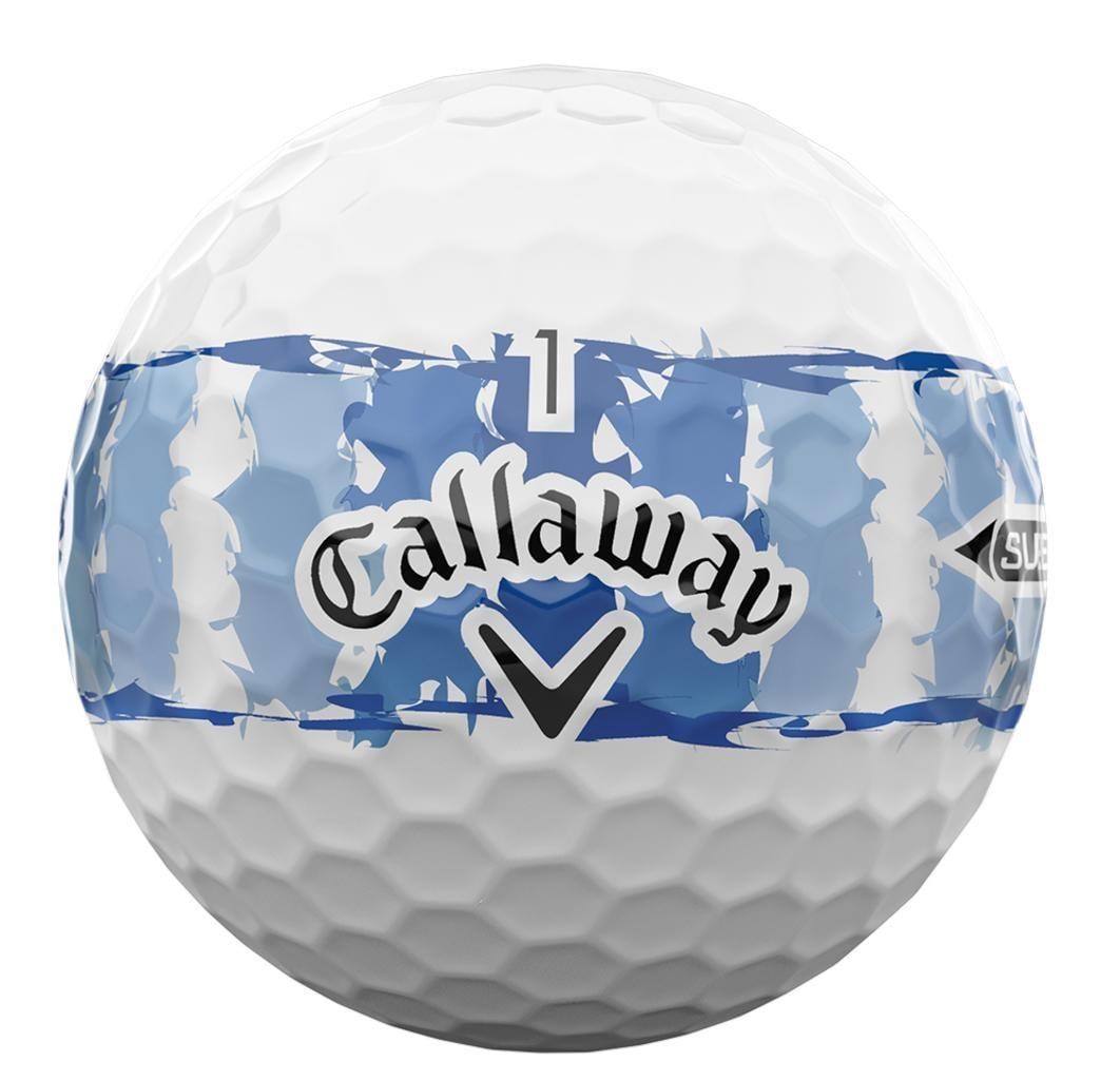 LIMITED - Callaway Supersoft Golfbälle, DISTRESSED BLUE STRIPE