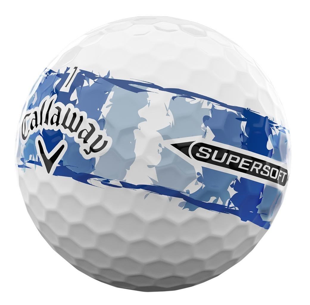 LIMITED - Callaway Supersoft Golfbälle, DISTRESSED BLUE STRIPE