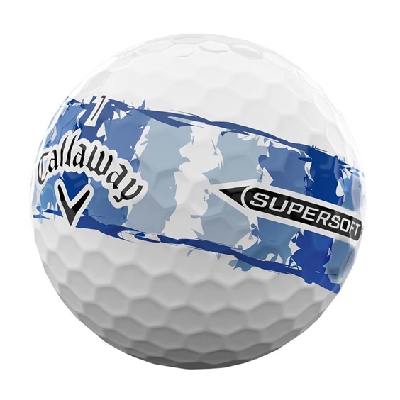 LIMITED - Callaway Supersoft Golfbälle, DISTRESSED BLUE STRIPE
