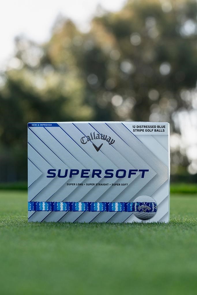 LIMITED - Callaway Supersoft Golfbälle, DISTRESSED BLUE STRIPE