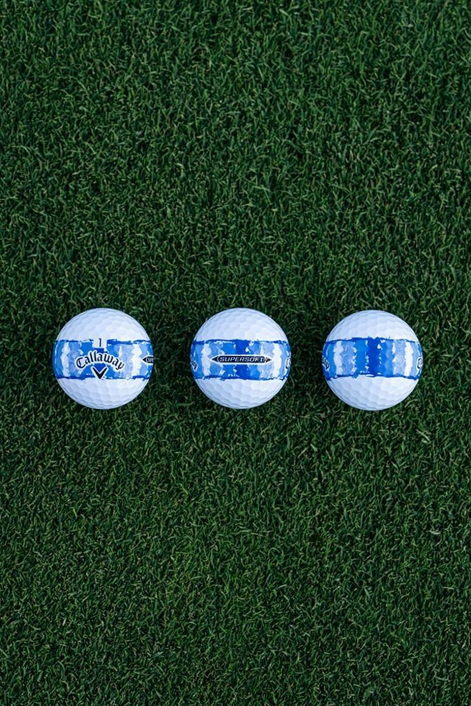 LIMITED - Callaway Supersoft Golfbälle, DISTRESSED BLUE STRIPE