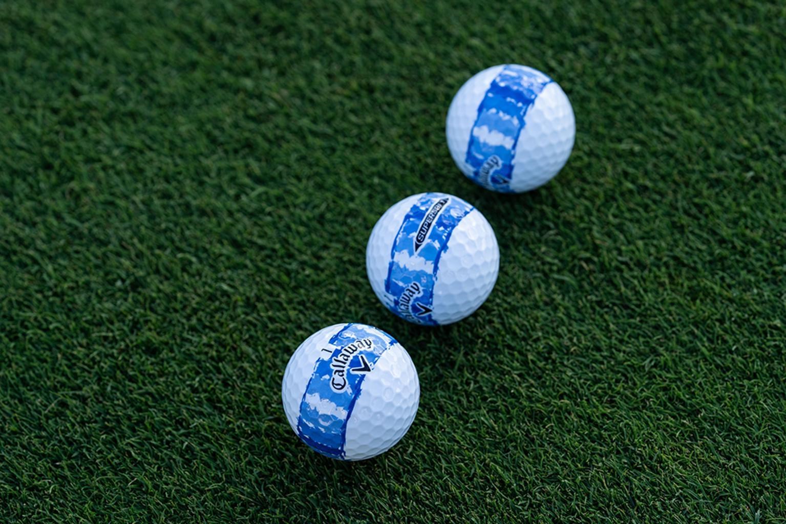 LIMITED - Callaway Supersoft Golfbälle, DISTRESSED BLUE STRIPE