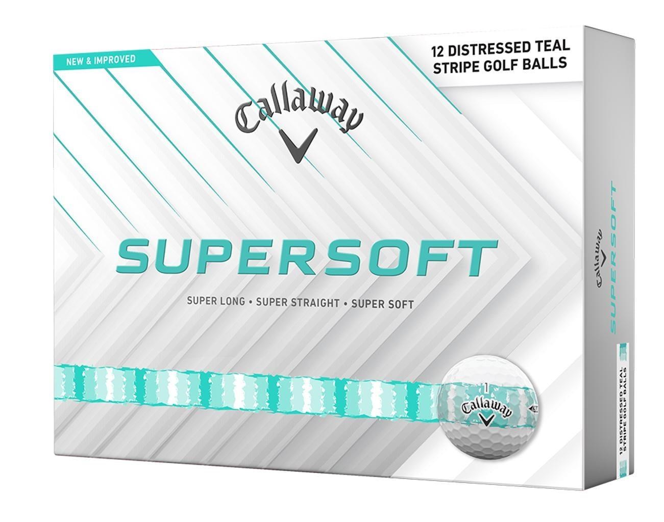 LIMITED - Callaway Supersoft Golfbälle, DISTRESSED TEAL STRIPE