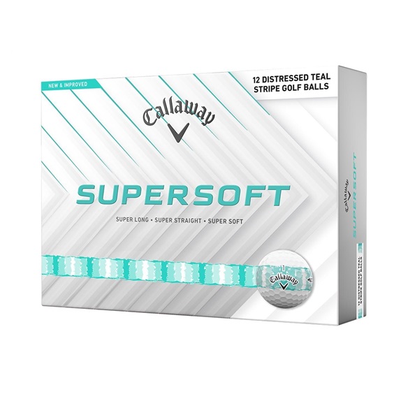 LIMITED - Callaway Supersoft Golfbälle, DISTRESSED TEAL STRIPE