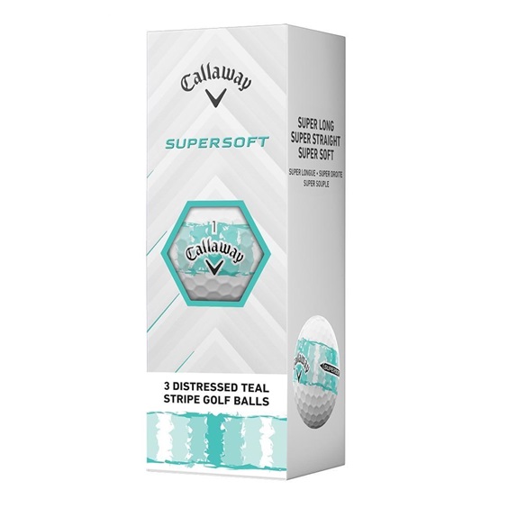 LIMITED - Callaway Supersoft Golfbälle, DISTRESSED TEAL STRIPE
