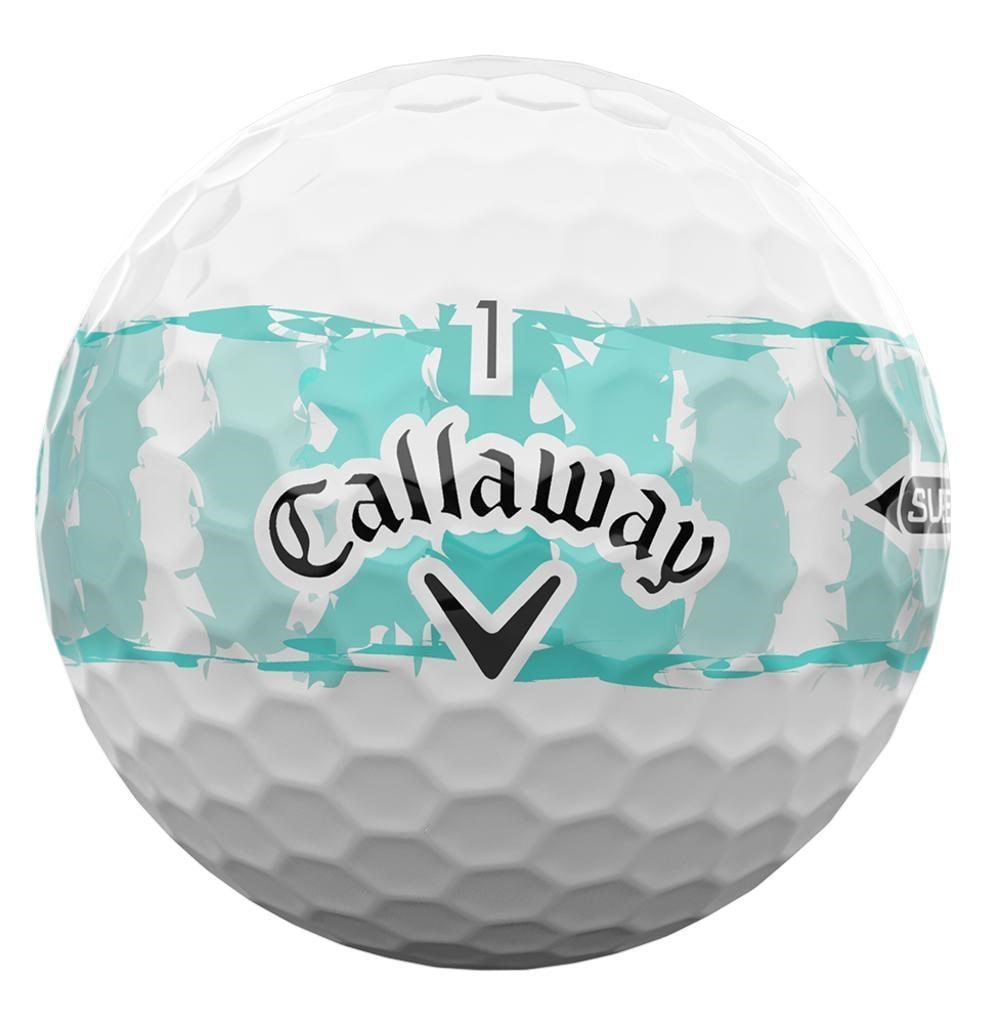LIMITED - Callaway Supersoft Golfbälle, DISTRESSED TEAL STRIPE