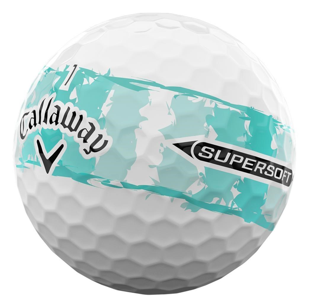 LIMITED - Callaway Supersoft Golfbälle, DISTRESSED TEAL STRIPE