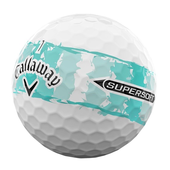 LIMITED - Callaway Supersoft Golfbälle, DISTRESSED TEAL STRIPE