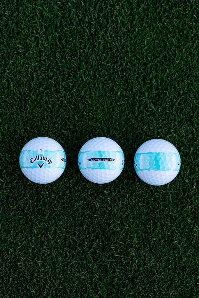 LIMITED - Callaway Supersoft Golfbälle, DISTRESSED TEAL STRIPE