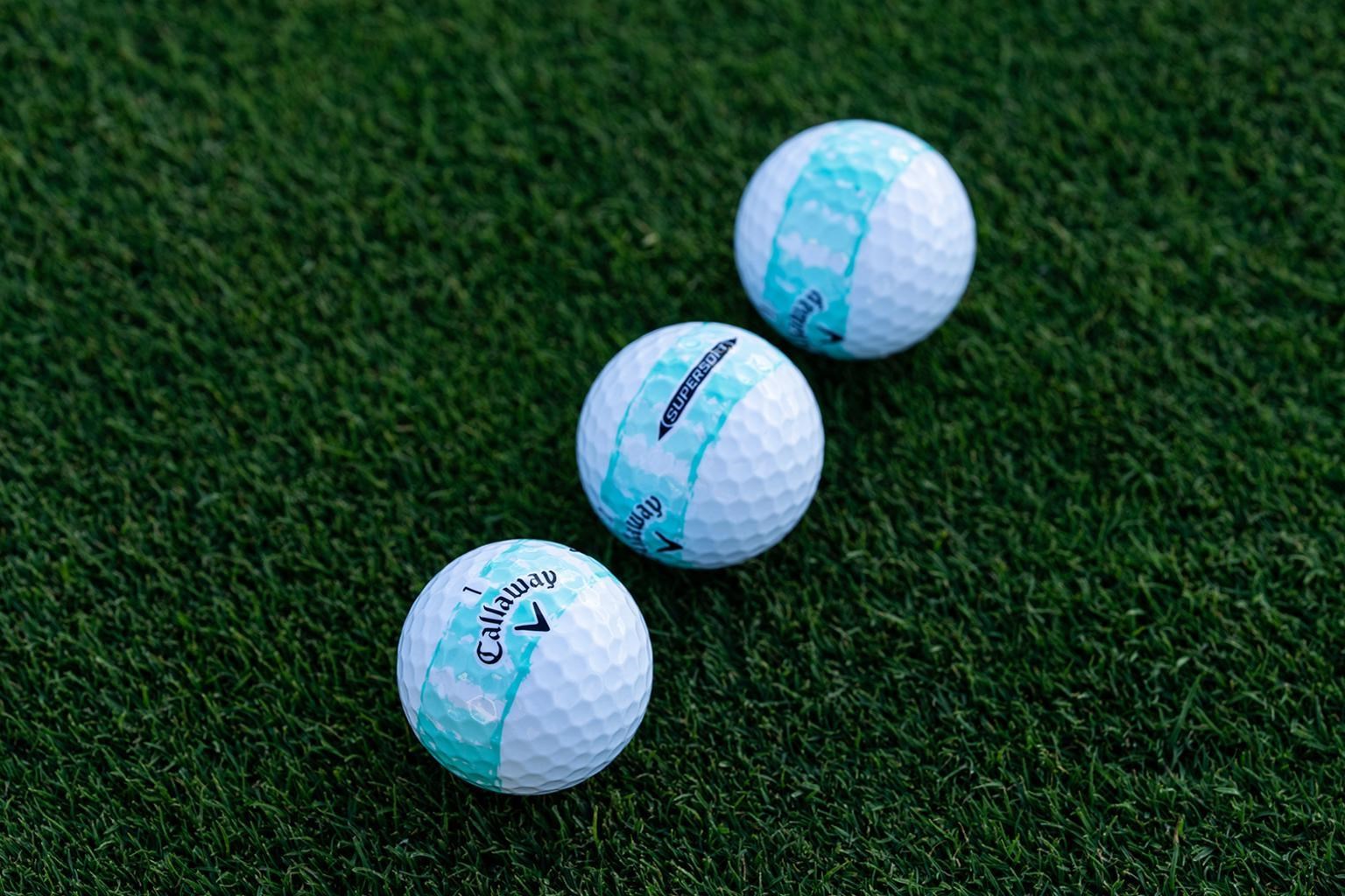 LIMITED - Callaway Supersoft Golfbälle, DISTRESSED TEAL STRIPE
