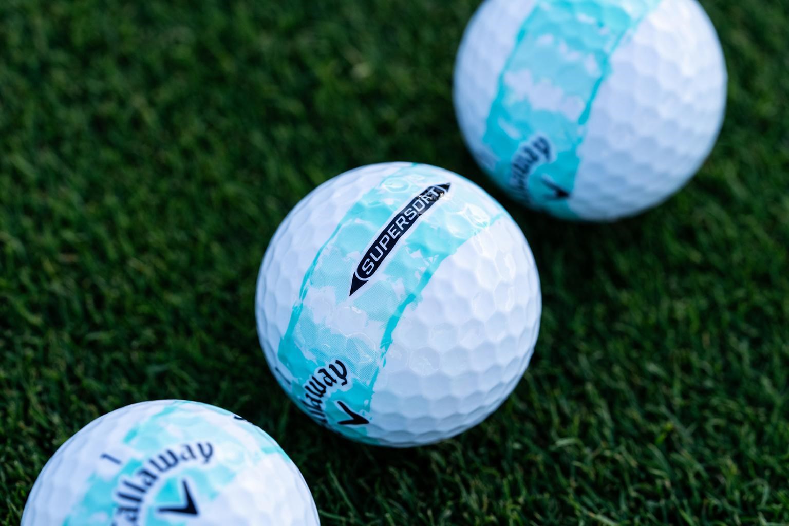 LIMITED - Callaway Supersoft Golfbälle, DISTRESSED TEAL STRIPE