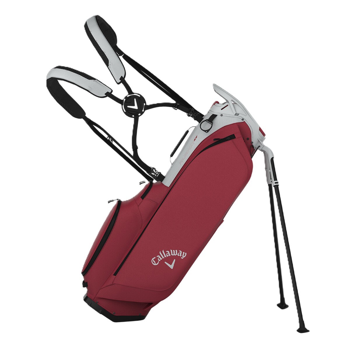 Callaway Fairway C Standbag, silber/cardinal