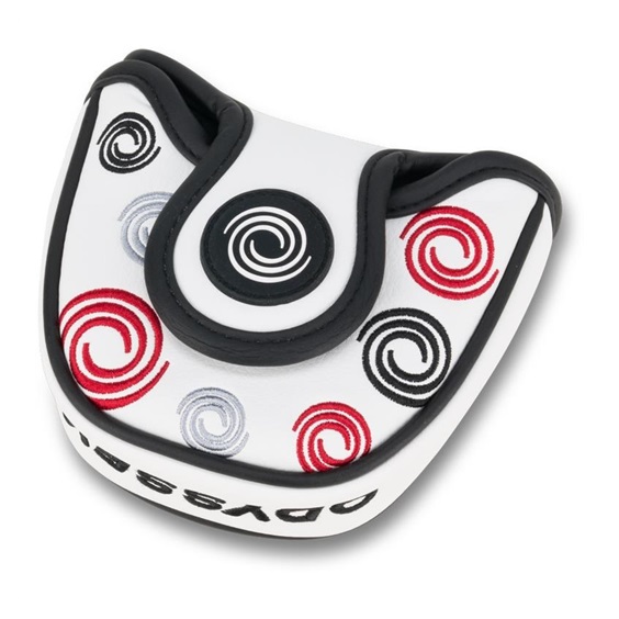 Odyssey Swirl Mallet Putter Headcover, weiss