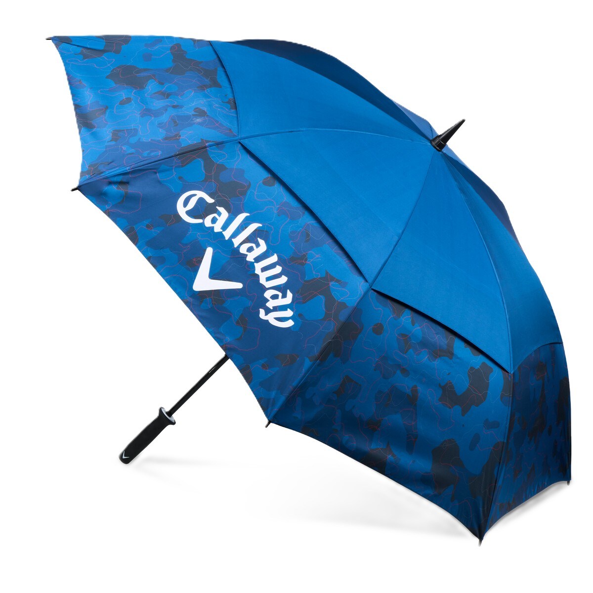 Callaway Double Canopy 64" Shield Golf Regenschirm, blau/rot