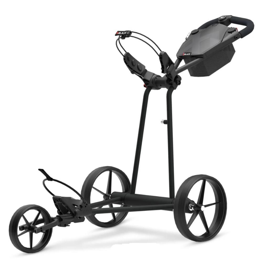 Big Max e-TI Elektrotrolley + Akku und Ladegerät, schwarz + Batterie, Ladegerät, 27+ Batterien