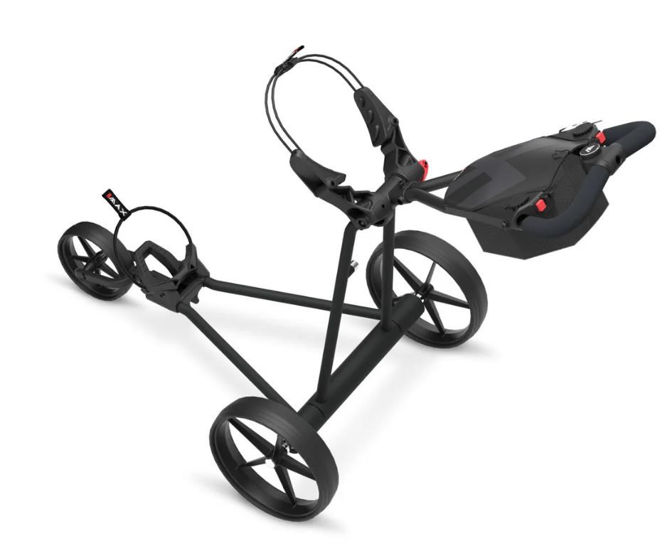 Big Max e-TI Elektrotrolley + Akku und Ladegerät, schwarz + Batterie, Ladegerät, 27+ Batterien