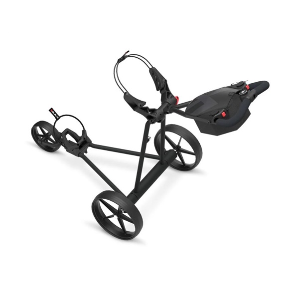 Big Max e-TI Elektrotrolley + Akku und Ladegerät, schwarz + Batterie, Ladegerät, 27+ Batterien