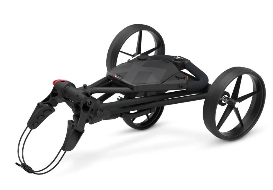 Big Max e-TI Elektrotrolley + Akku und Ladegerät, schwarz + Batterie, Ladegerät, 27+ Batterien