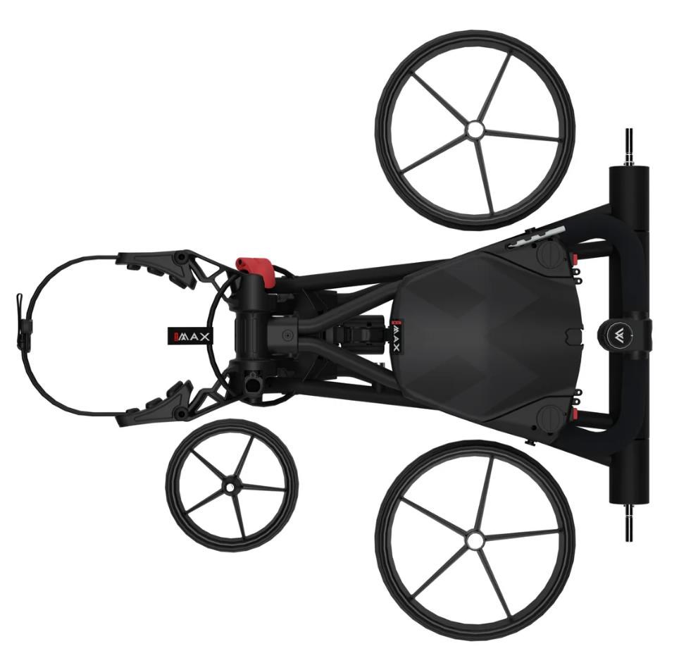 Big Max e-TI Elektrotrolley + Akku und Ladegerät, schwarz + Batterie, Ladegerät, 27+ Batterien