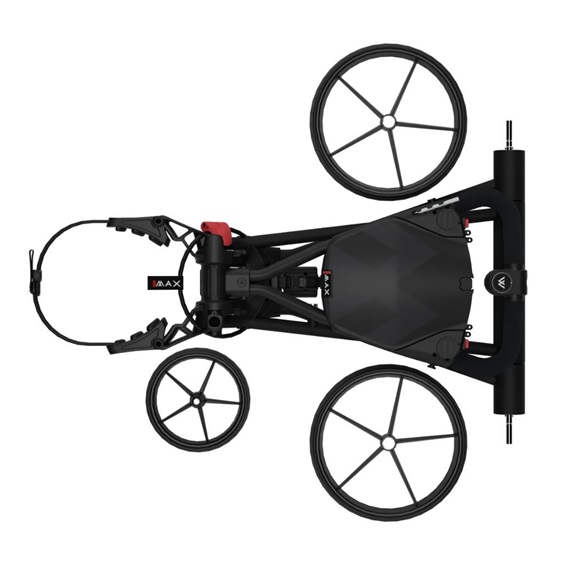 Big Max e-TI Elektrotrolley + Akku und Ladegerät, schwarz + Batterie, Ladegerät, 27+ Batterien