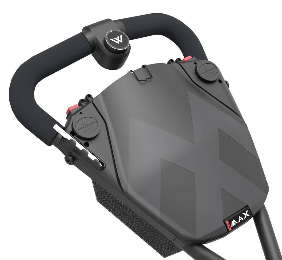 Big Max e-TI Elektrotrolley + Akku und Ladegerät, schwarz + Batterie, Ladegerät, 27+ Batterien