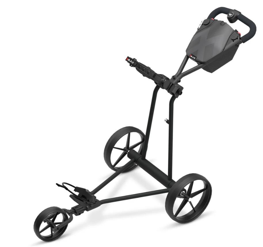 Big Max e-TI Elektrotrolley + Akku und Ladegerät, schwarz + Batterie, Ladegerät, 27+ Batterien