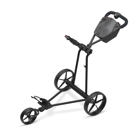 Big Max e-TI Elektrotrolley + Akku und Ladegerät, schwarz + Batterie, Ladegerät, 27+ Batterien