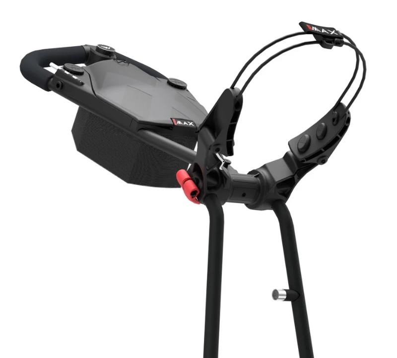 Big Max e-TI Elektrotrolley + Akku und Ladegerät, schwarz + Batterie, Ladegerät, 27+ Batterien