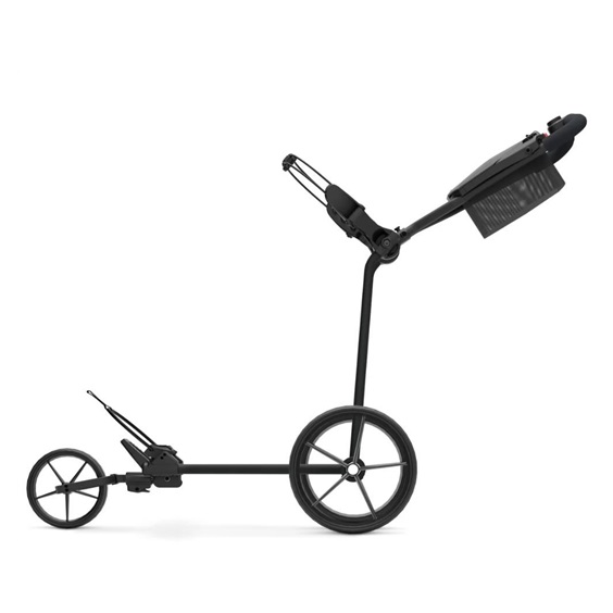 Big Max e-TI Elektrotrolley + Akku und Ladegerät, schwarz + Batterie, Ladegerät, 27+ Batterien