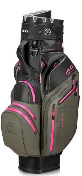 Big Max Dri Lite Silencio 3 Cartbag, charcoal/black/fuchsia