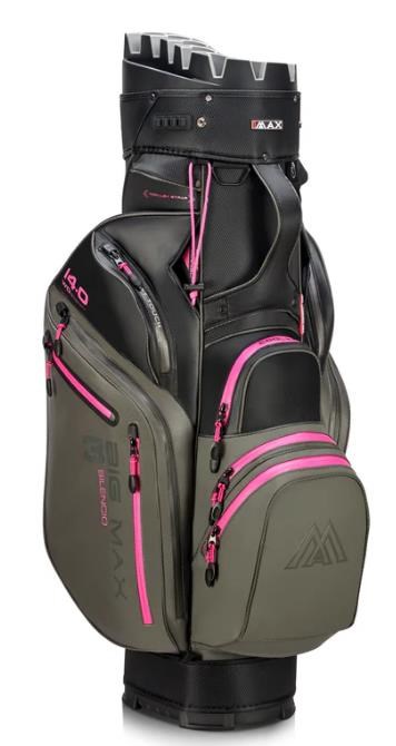 Big Max Dri Lite Silencio 3 Cartbag, charcoal/black/fuchsia