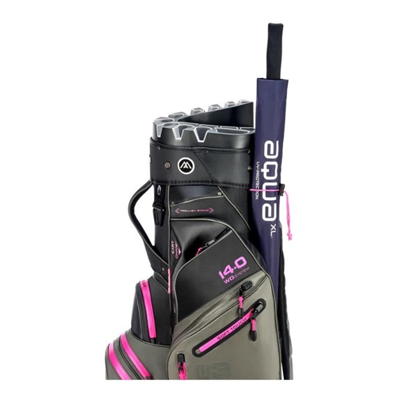 Big Max Dri Lite Silencio 3 Cartbag, charcoal/black/fuchsia