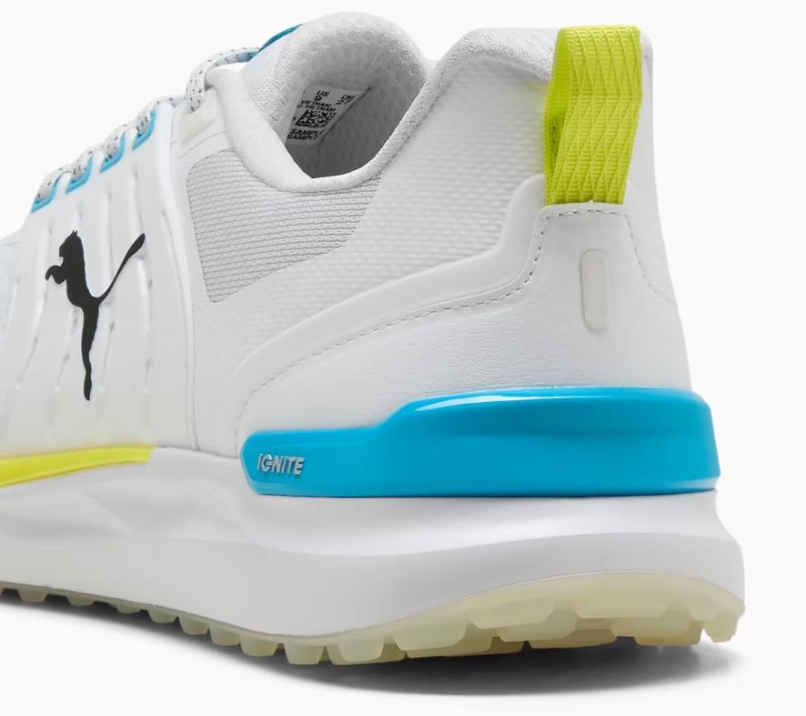 Puma Ignite Elevate 2 Herren Golfschuhe, white/speed blue/apple spritz