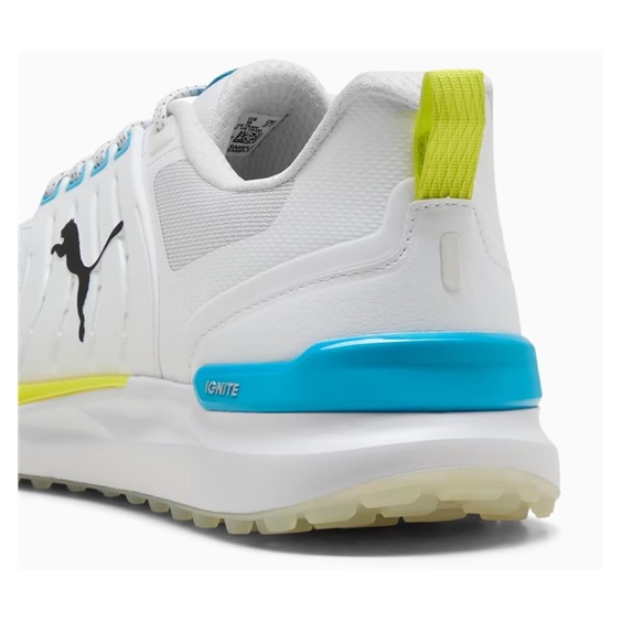 Puma Ignite Elevate 2 Herren Golfschuhe, white/speed blue/apple spritz