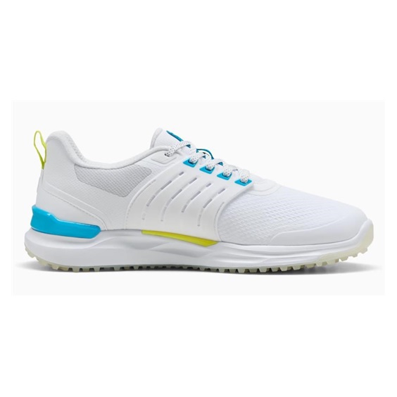 Puma Ignite Elevate 2 Herren Golfschuhe, white/speed blue/apple spritz