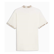 Puma Modalon Floral Rib Herren Poloshirt, warm white/ice coffee